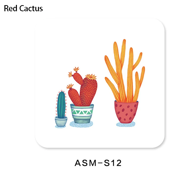 Red Cactus 1 шт., украшение для столовой, коврик для кофейной чашки, чайный коврик, аксессуары для украшения, Быстросохнущий водопоглощающий диатомит, коврик для чашки - Цвет: Red Cactus