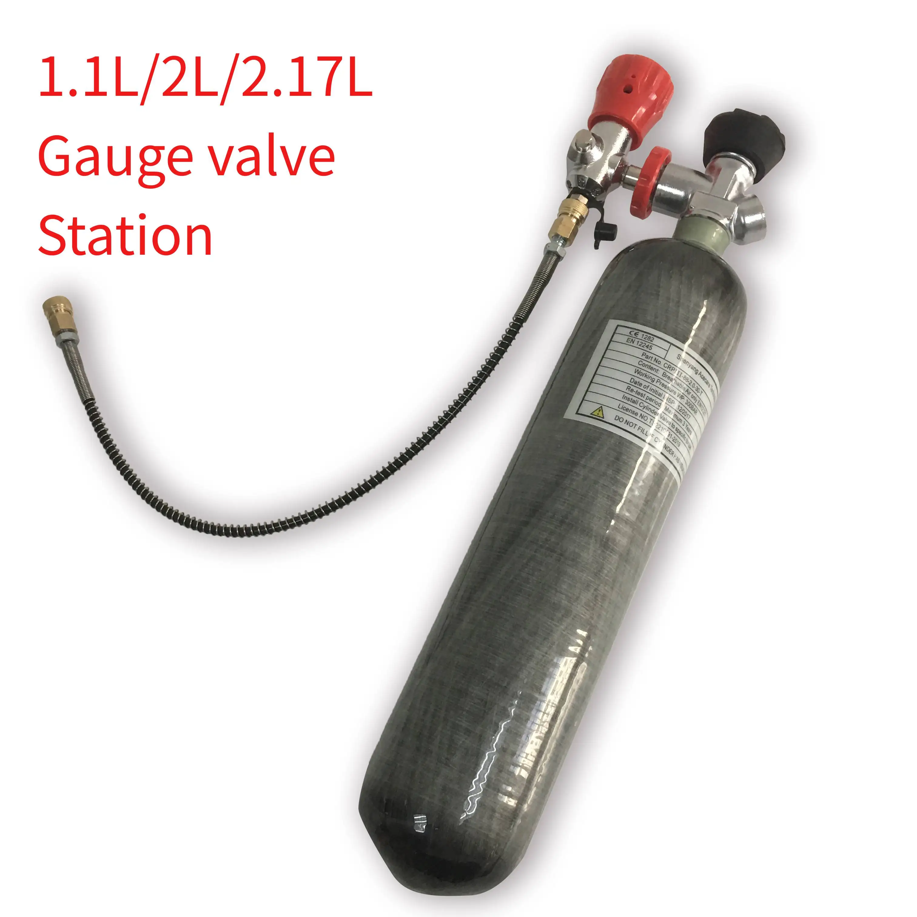 AC102301 Cylinder Pcp 1.1L/2L/2.17L 4500 Psi Scuba Tank Rifle Compressed Air Mini Bottle Dive Valve Pcp Condor