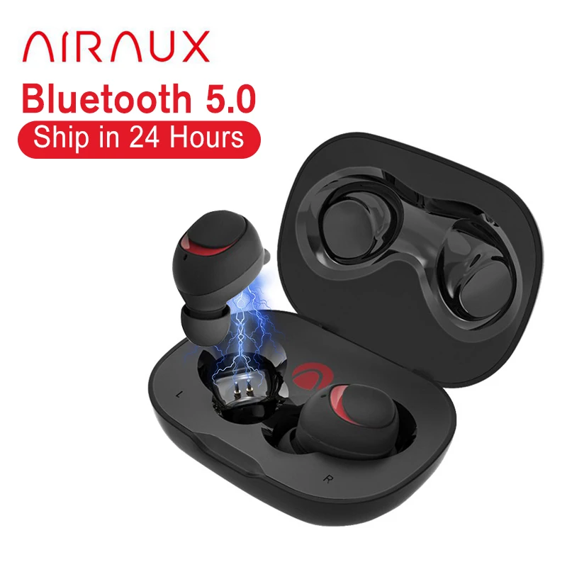 Miglior AIRAUX Vero Senza Fili di Bluetooth del Trasduttore Auricolare Hi Fi Auricolare Stereo Della Cuffia Impermeabile con Il Mic Per BlitzWolf fratello In Magazzino
