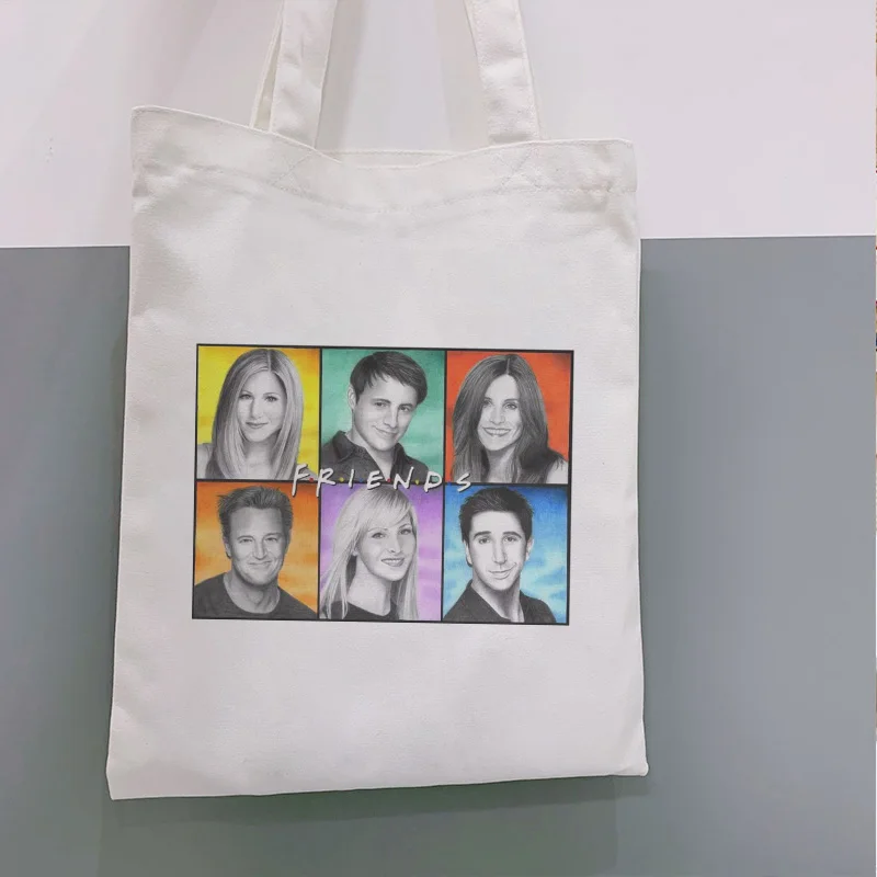 Сумка на одно плечо Friends TV Show сумка для покупок с персонажем из мультфильма
