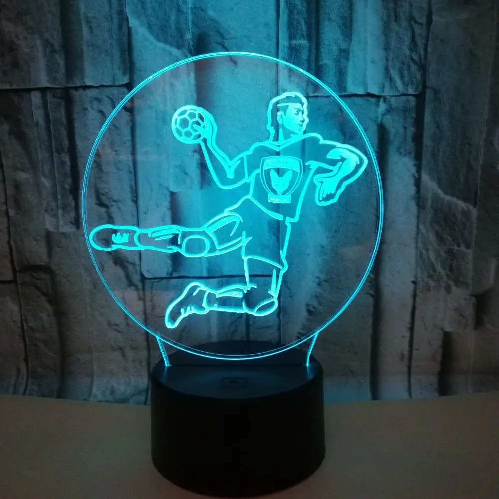 

Foreign Trade New Style Handball 3D Night Lamp Colorful Remote Control Touch Control 3D LED Creative Lamp Figure Customizable La