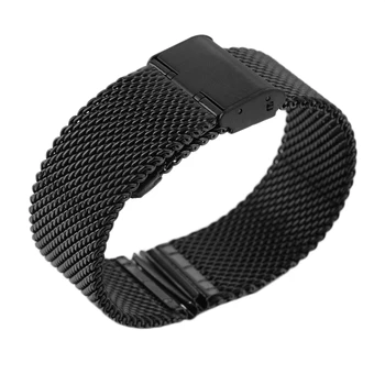 

Watch Bracelet Net Steel Strap 22mm Splicing Buckle Band Safety Buckle For Smart Watches Quartz Watch Band Replaceable 2019