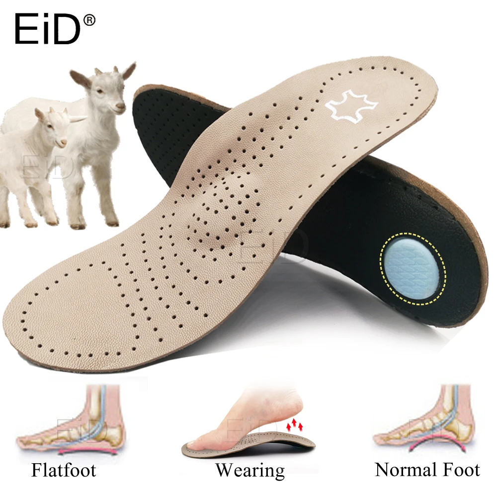 Premium Genuine Leather Orthopedic Arch Support Insoles for Enhanced Comfort