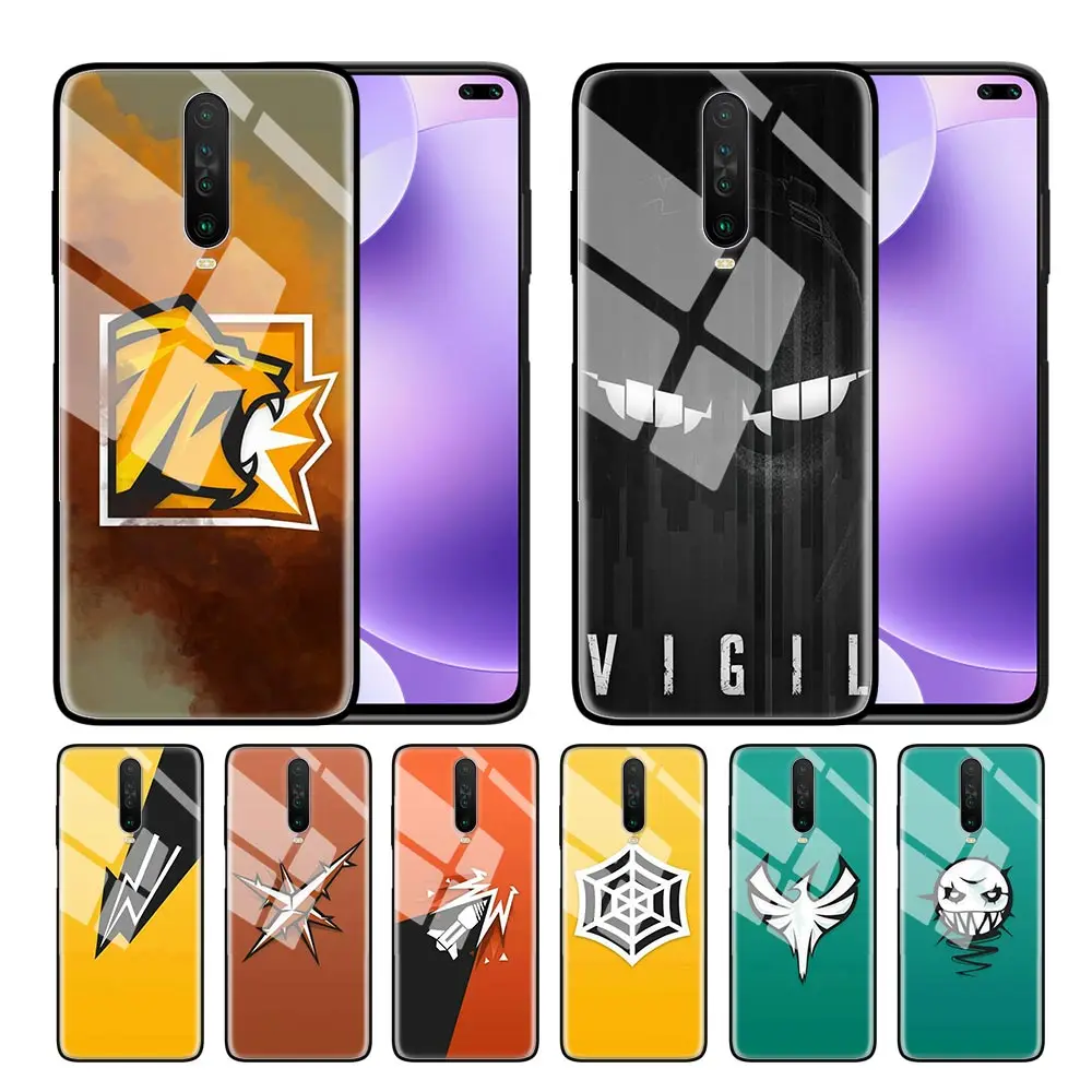 

Tempered Glass Phone Case Cover for Oneplus 6T 7 7Pro 7T 7TPro 7TPro 5G Silicone Soft Shell R6 Rainbow Six Siege