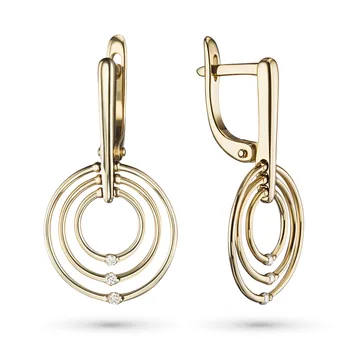 

Earrings made of yellow gold with diamond e0301sg09181100