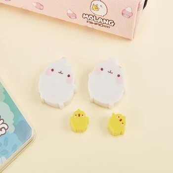 

30set/lot Cartoon image of rabbit and duck Eraser Writing Drawing Student Gift Stationery