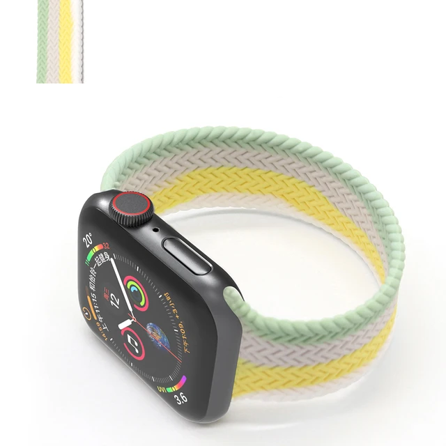 Solo Loop for Apple Watch Strap 44mm 40mm 45mm 41mm 38mm 42mm Elastic Silicone Watchband Bracelet iWatch Serie 7 654321 SE Band C1