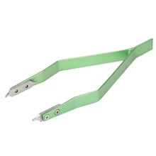 Профессиональный инструмент для ремонта часов, высокое качество, зеленый металлический пружинный наконечник для снятия v-образной формы, пинцет с раздвоенными наконечниками, пинцет, плоскогубцы