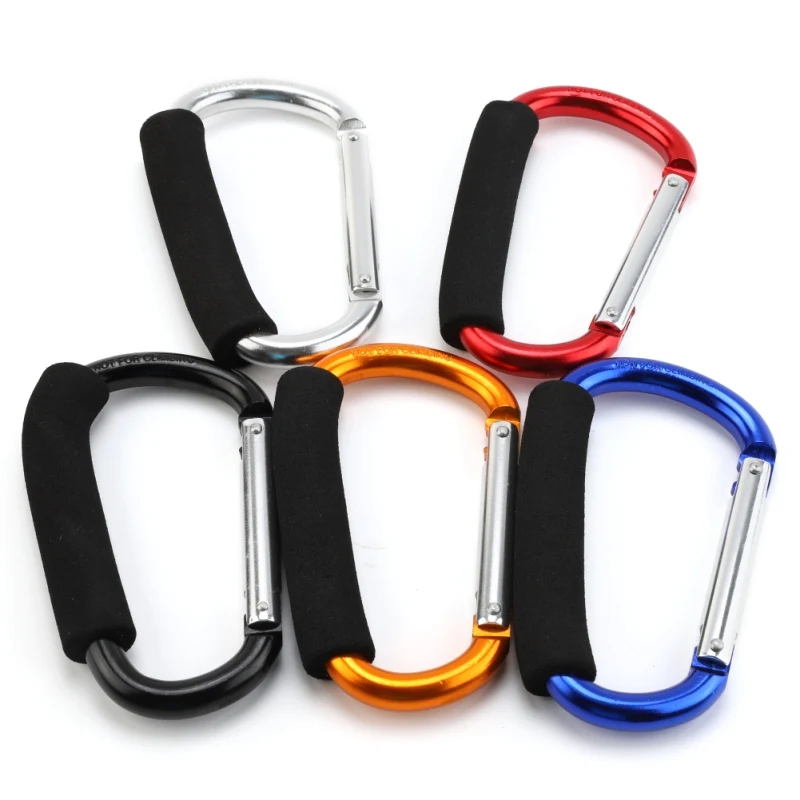 

Large D-shape Carabiner Quick-release Soft Handle Shopping Hook Buckle Outdoor Keychain Carabiner Survival Camping Equipment New