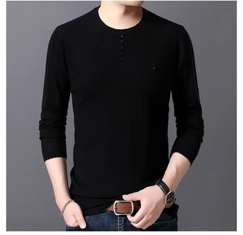 

Male Long sleeve round neck Knitted sweater Men casual thin loose sweaters 1127