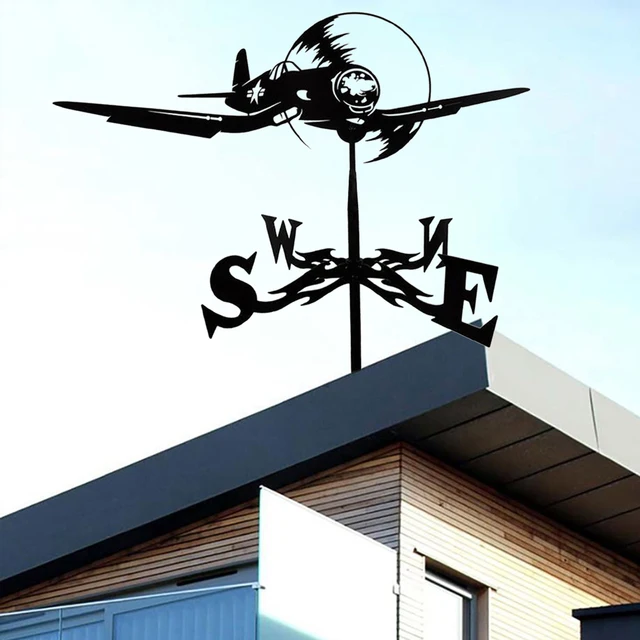 Tetők Retro Kerti Időjárás Lapát Vasúti Lapáttető Tetőkészlet Weathervane Parasztház Kupolák Dekorációhoz Kültéri Tető Dekoráció - Image 3