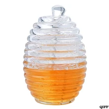 Прозрачная банка для меда в форме улей