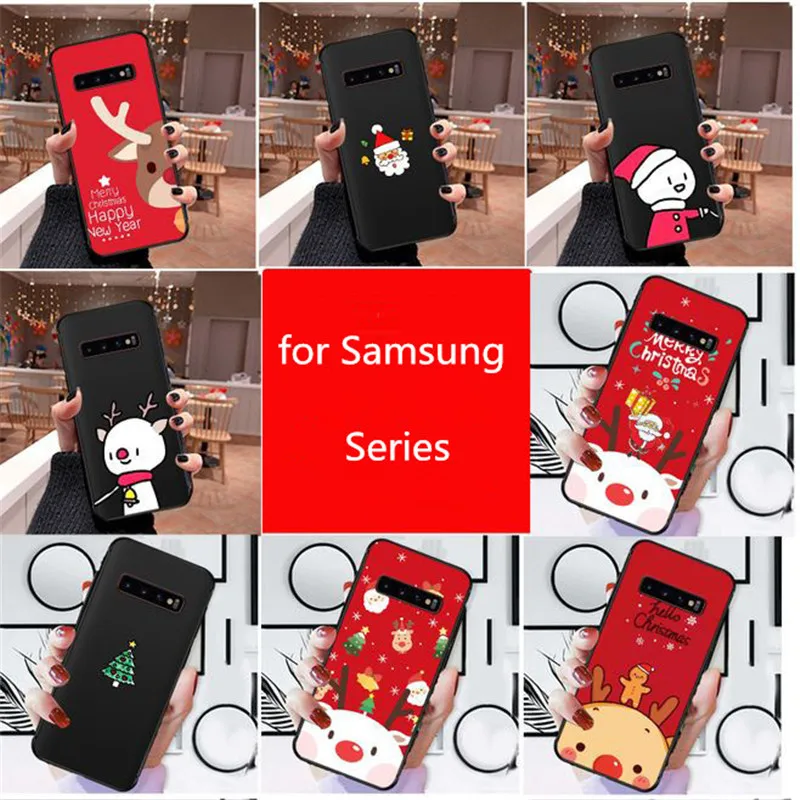 Рождественский подарок чехол для samsung s10 + s9 s8 s10e Galaxy s7 edge s6 plus Мягкий силиконовый