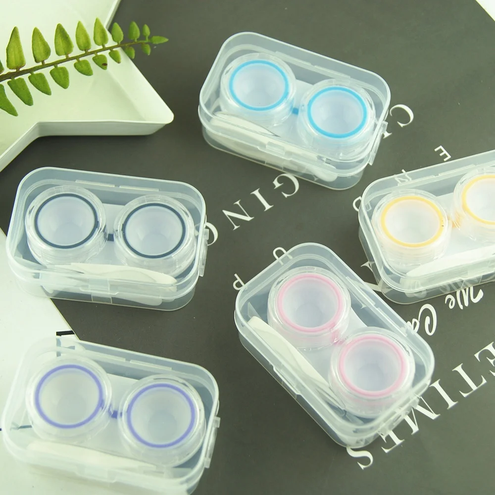 

Random Candy Color Transparent Contact Lens Case Mix Colour Contact Lenses Casing