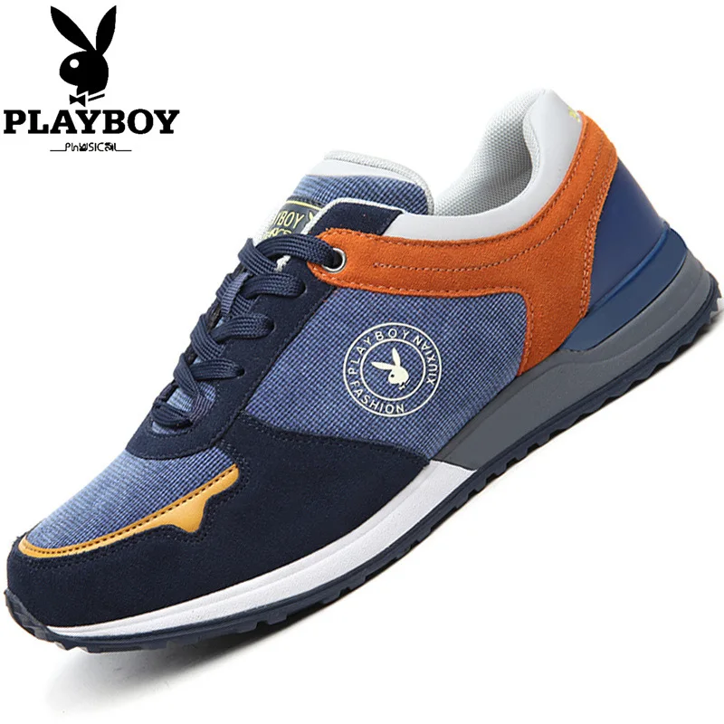 

PLAYBOY MEN'S SHOES Spring And Autumn England-Style Mixed Colors Trendy Shoes Running Athletic Shoes Youth Men Trend Casual Shoe