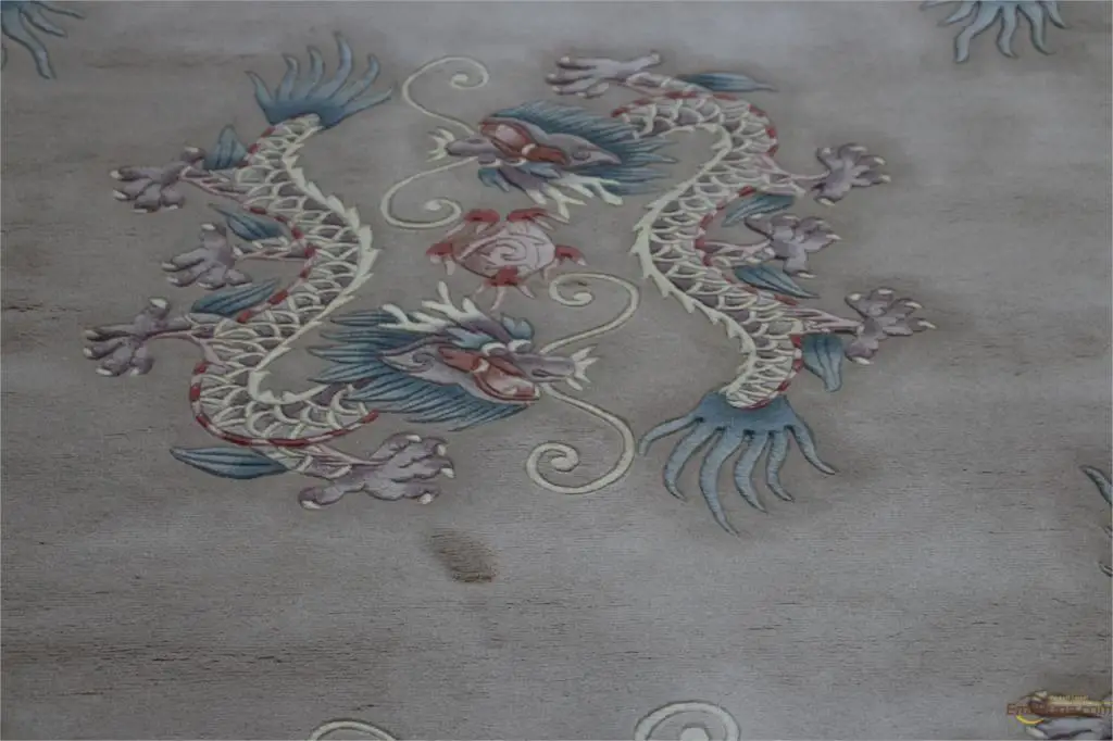 carpet floor wool french carpet About 6' X 9' Hand-knotted Thick Plush Savonnerie Rug