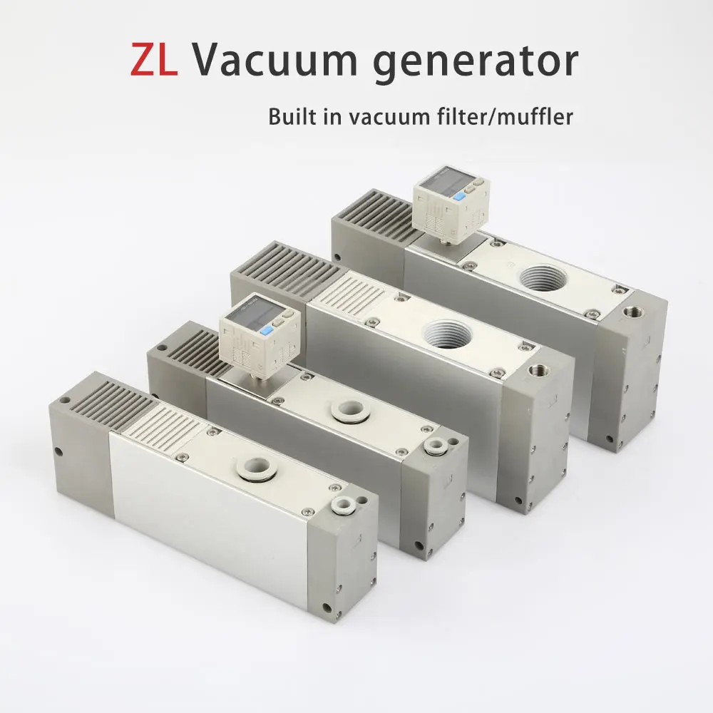 Zl112 Zl212 Industrial Large Flow Negative Pressure Multistage Vacuum Generator Pneumatic