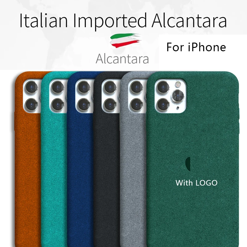 

ZUOEKAI 100% Original Case For IPHONE 11PRO 11 XS MAX XR X 8PLUS 8 7 Alcantara Cover Leather Premium Full Protect Cover 5 color