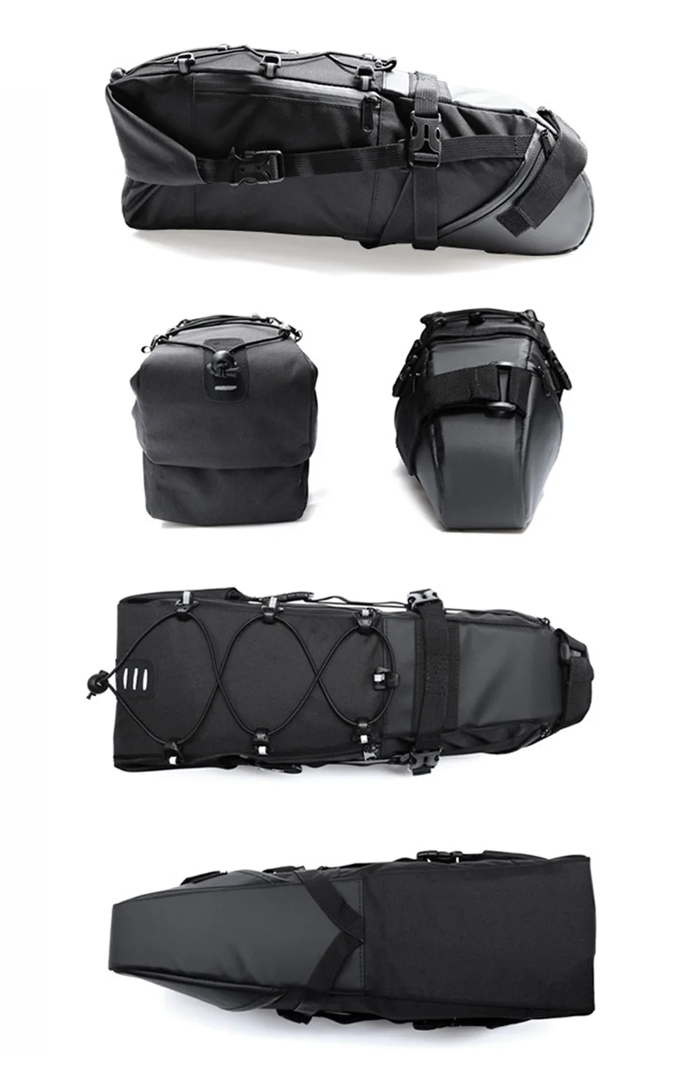 Bicycle Bag Large Capacity 8-10L Waterproof MTB Road Bike Saddle Bag Pannier Bike Seat Storage Rear Pack Bag Accessories BC0411 (9)