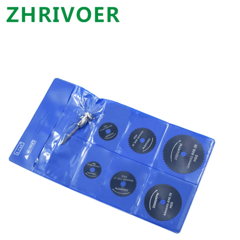 

High speed steel small saw blade nitriding woodworking plastic cutting blade 6 piece set combination diameter 22-50