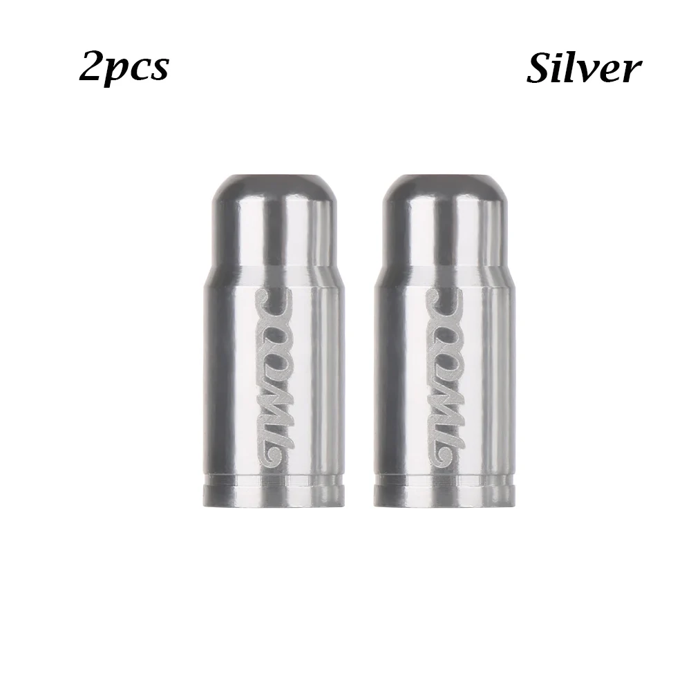Silver 2 шт./компл. Алюминий MTB дорожный велосипед Французский колпачки вентиля шины велосипедные колеса шины покрытый протектор Пылезащитный чехол Высокое качество 8 цветов - Цвет: Silver