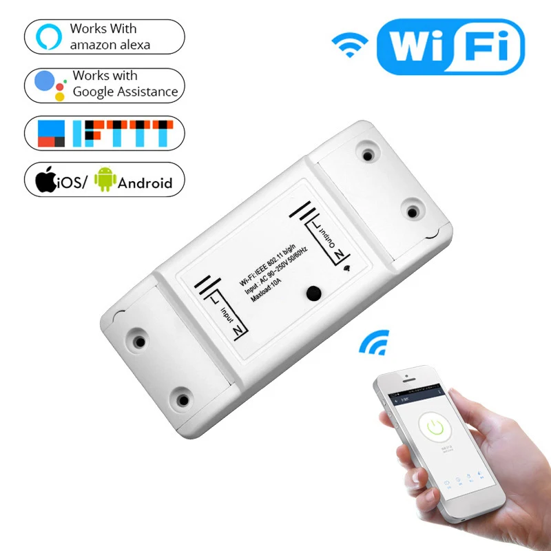 

DIY WiFi Smart Light Switch Universal Breaker Timer Wireless Remote Control Professional Controller Work With Alexa Google Home