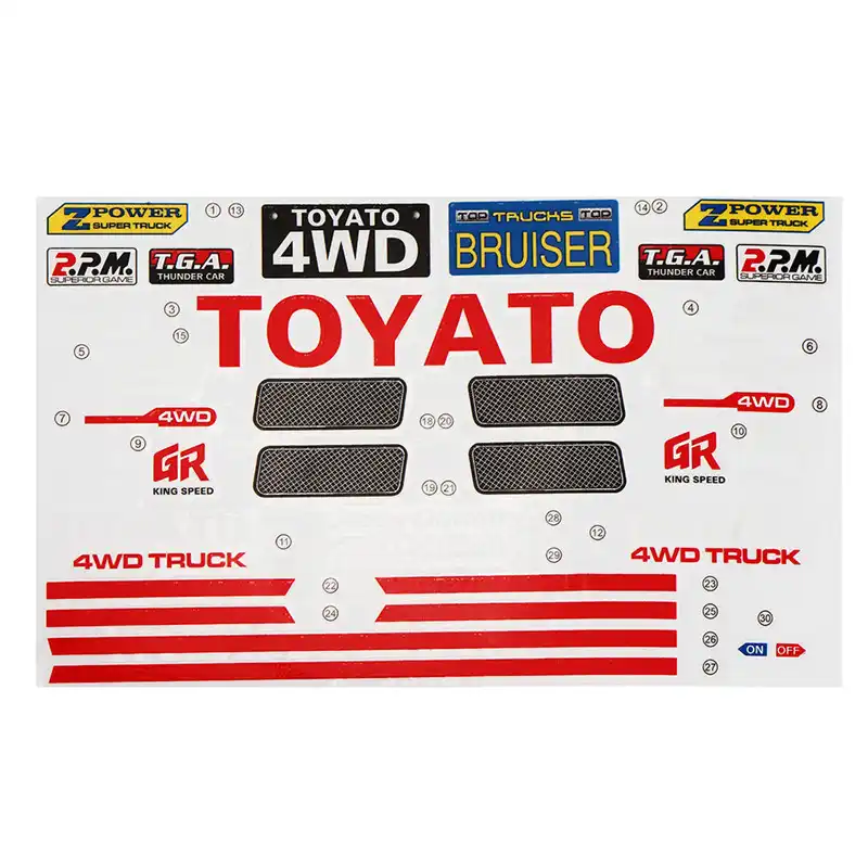 rc car stickers decals