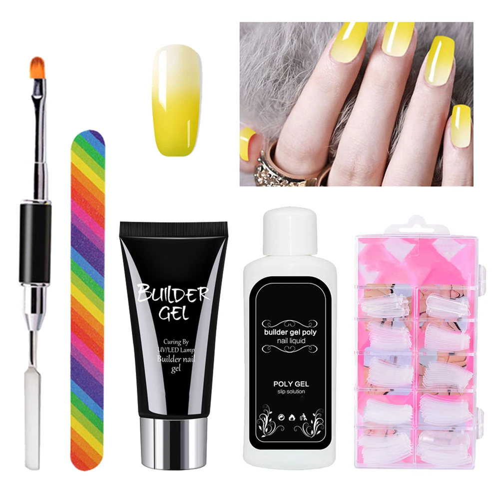 30ml Temperature Color Changing Quick Dry UV Builder Nail Extension Gel Kit Manicure Tool Nail Protecting Temperature Changing