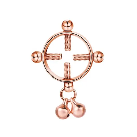Screw Nipple Clamps Sexy Piercings for Women Stainless Steel Fake Nipple Piercing Jewelry Non Piercing Nipple Ring Shield