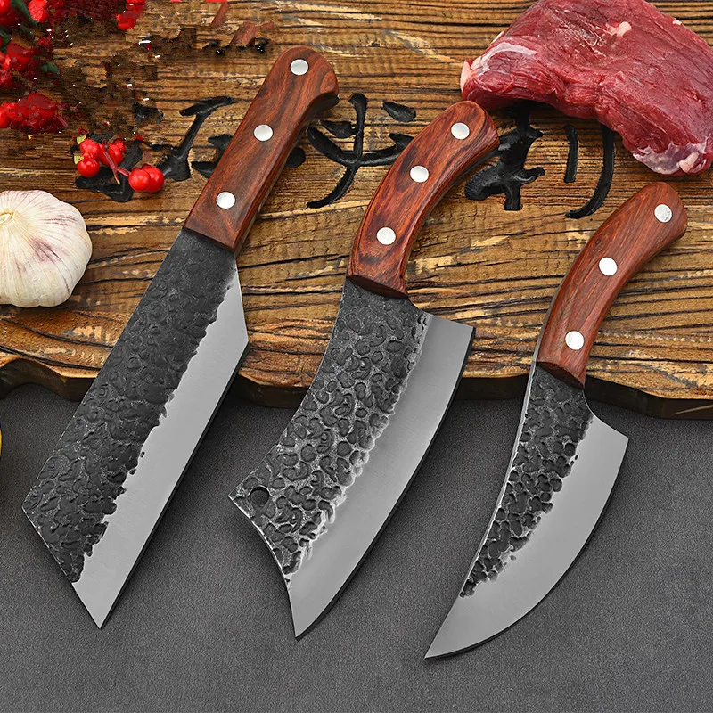 Meat Cleaver Knife Hand Boning Knife with Sheath Butcher Knives