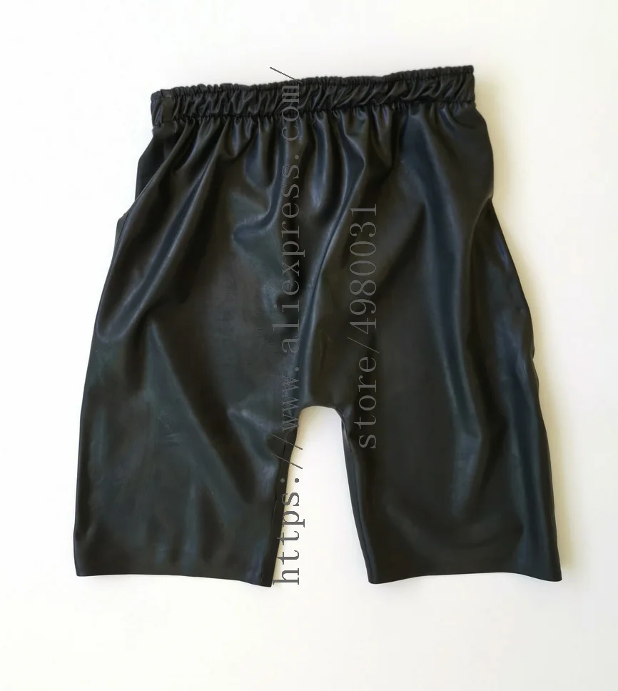 

Эластичная лента дизайн мужские крутые повседневные латексные короткие брюки изготовлены из 100% настоящего латекса и поддерживают индивидуальные размеры