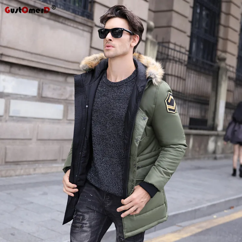 

Clean Sale NEGIZBER 2019 Fashion Long Style Winter Coat Men Thicken Parka Warm Winter Jacket Men Casual Overcoat Streetwear