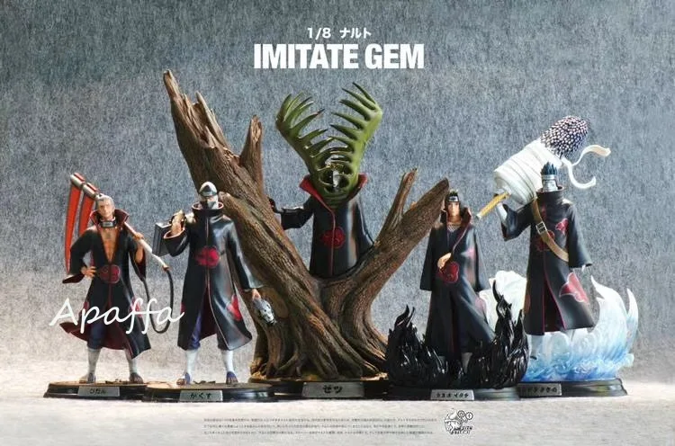 Аниме фигурки Наруто Shippuden Hidan Akatsuki Kakuzu Hoshigaki Kisame ПВХ игрушки статуя GK