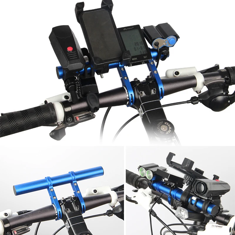 

20CM Carbon Tube Bicycle Handlebar Extender Mount Mountain MTB Bike Cycling Headlight Bracket Lamp Flashlight Holder Accessorie