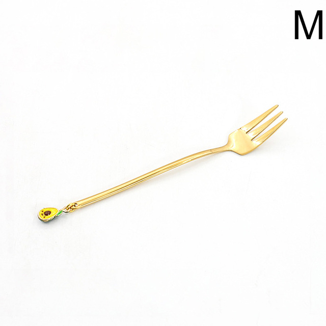 Stainless Steel Spoons Forks Mini Snack Coffee Cake Dessert Food Fruit Mixing Stirring Teaspoon Party Decor Tableware