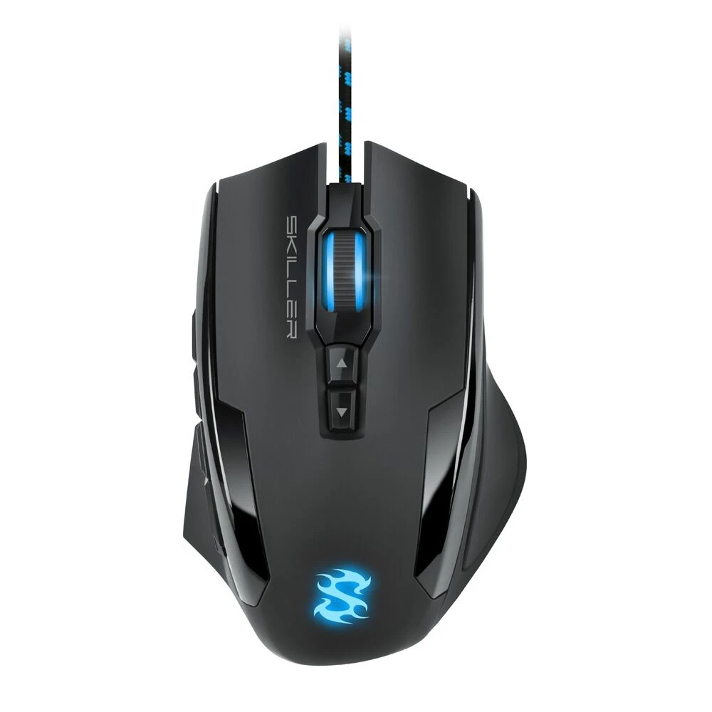 Мышь Sharkoon Skiller SGM1 оптическая, проводная, 10800 dpi, USB, подсветка RGB, цвет: черный