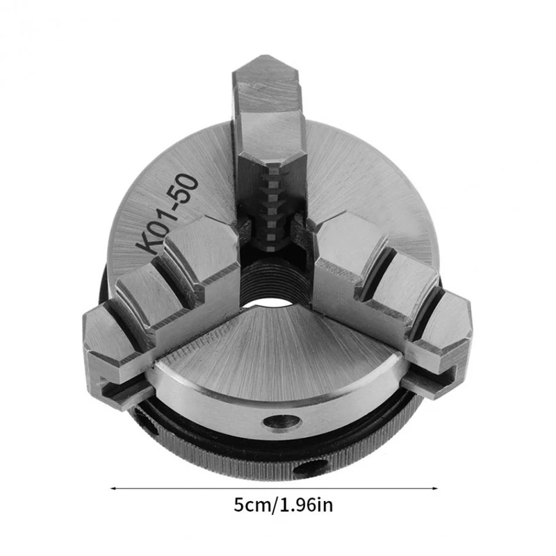 Прокрутка токарный патрон K01-50 50 мм мини ручной деревянный токарный патрон с 3 челюстями и монтажной резьбой Деревообрабатывающие
