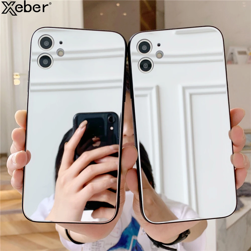 Роскошный блестящий зеркальный чехол для телефона iPhone 11 12 Pro Mini Max X XR XS 7 8 6 6S Plus SE
