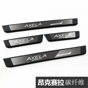 

ABS Scuff Plate/Door Sill Door Sill scuff Car door cover outside door sill plate for Mazda3 Axela 2014-2019 Car Styling