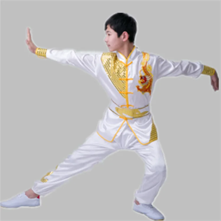 DM Chinese Kung Fu Suit Tai Chi Clothing Cotton Martial Art Uniform Wushu Taiji Clothing Taijiquan Practice Sets Costumes