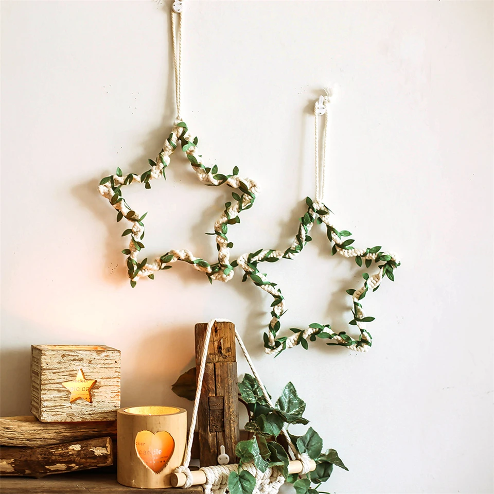 Nordic Chic Stars Leaves Macrame Wall Hanging Tapestry Mandala Bohemian Wall Accents Boho Decor Dorm Living Room Home Decoration Nordic Chic Stars Leaves Macrame Wall Hanging Tapestry Mandala Bohemian Wall Accents Boho Decor Dorm Living Room Home Decoration