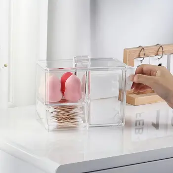 

Cotton Swab Makeup Cotton Pad Storage Box Organizer Portable Jewelry Container K1MF