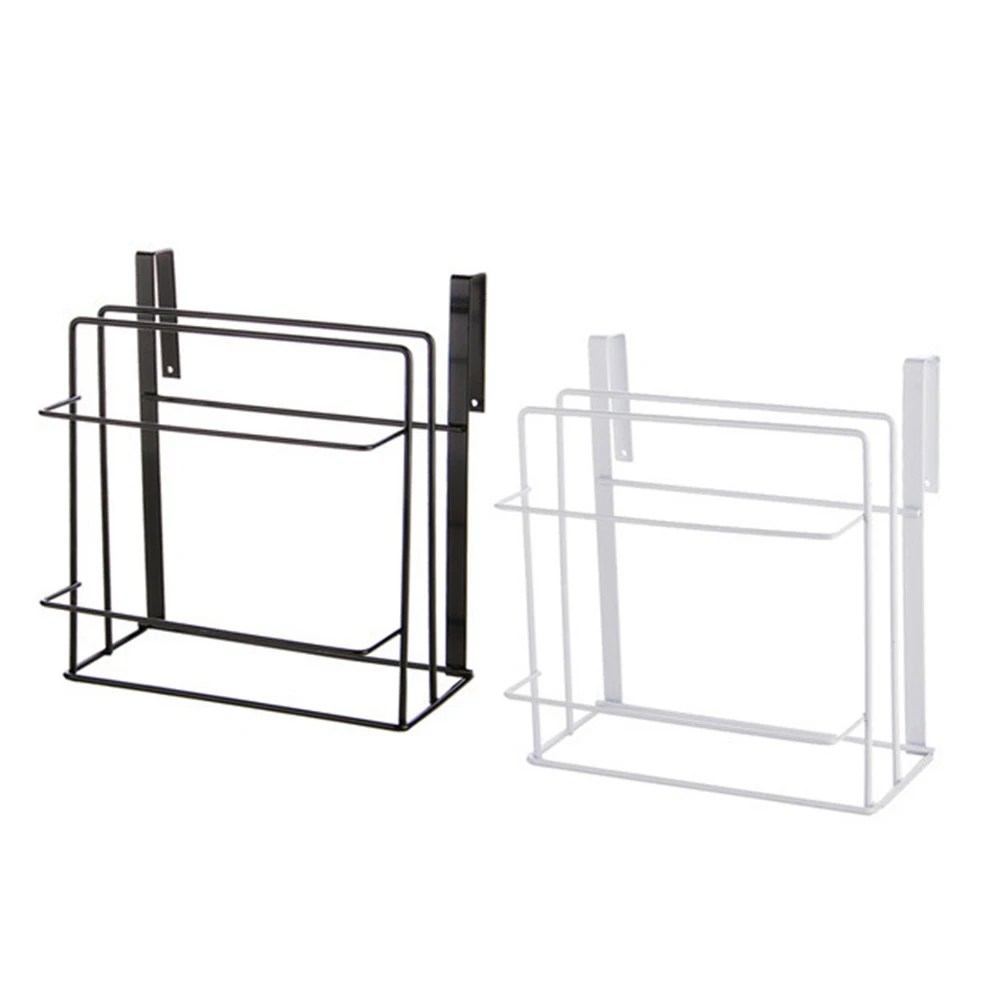 Cupboard Cabinet Door Iron Basket Towel Hanger Rack Cutting Board Holder Hanging Shelf Kitchen Space Saving Storage Organizer