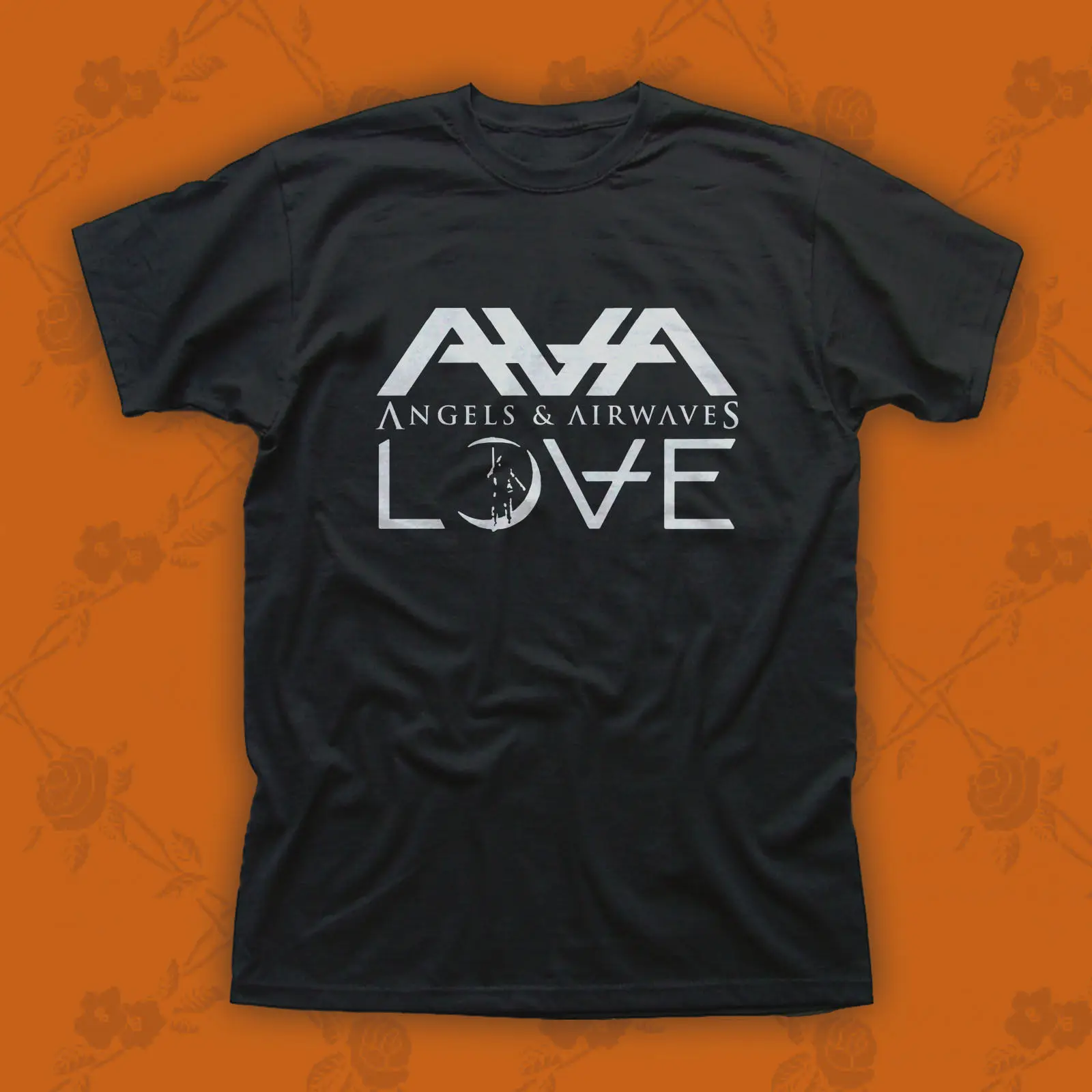 

New Ava Love Angels And Airwaves Men'S Black Cotton T-Shirt Size M-3Xl Fashion Casual Cotton Short-Sleeve Funny