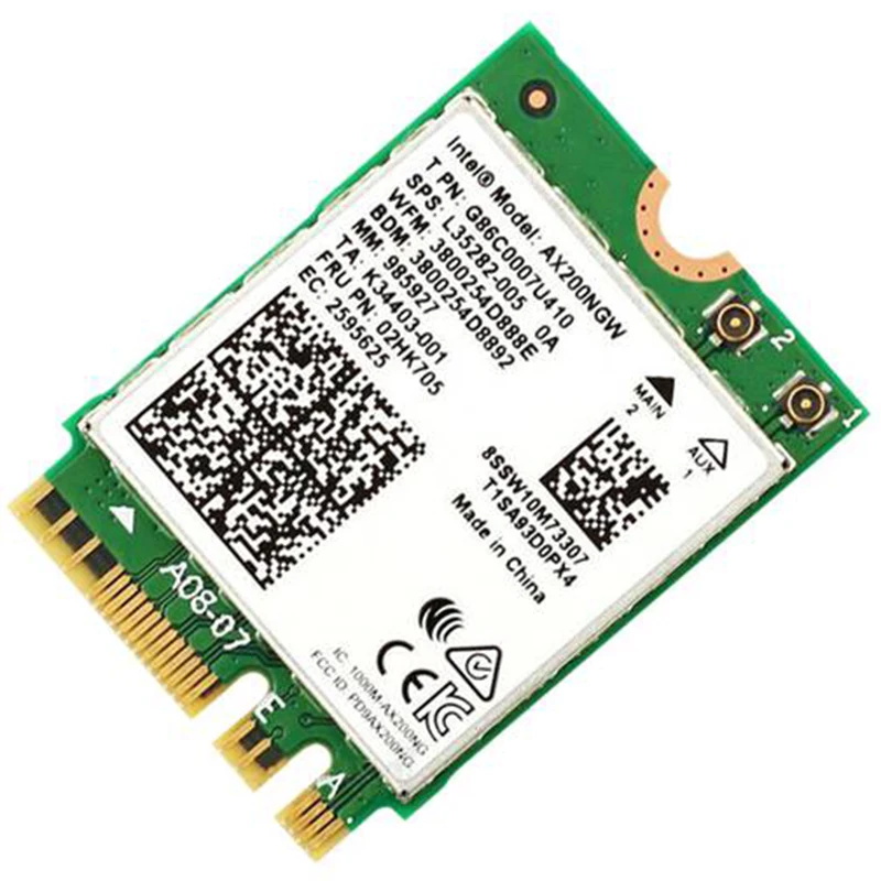 2400 Мбит/с двухдиапазонный Wifi 6 беспроводной Wi-Fi карта адаптер для Intel AX200NGW NGFF M.2 802.11Ax с BT5.0 для AX200Ac с антенной