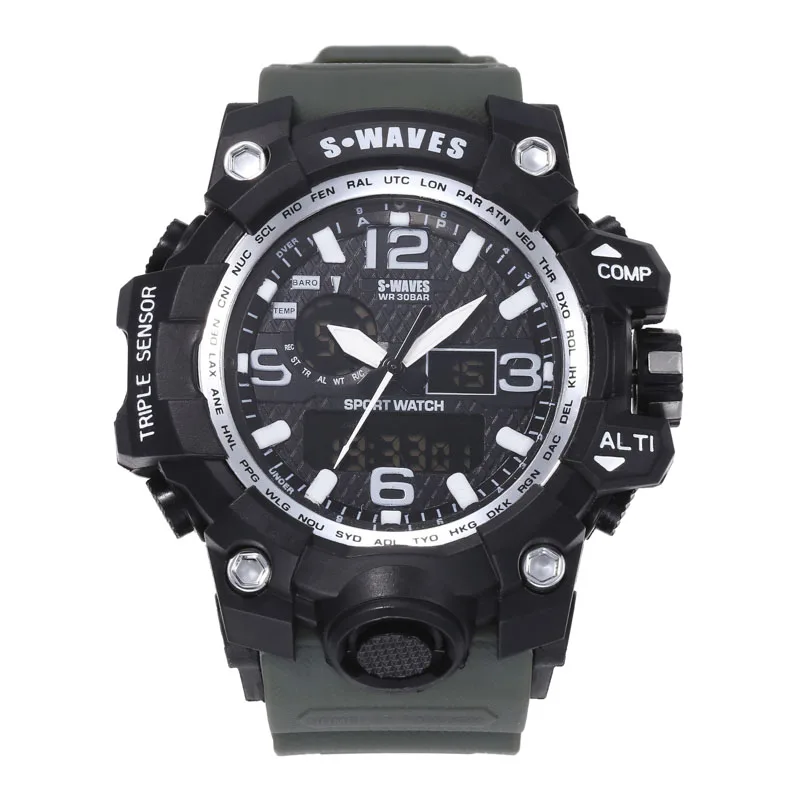 Часы наручные g shock Мужские Цифровые спортивные красные в стиле милитари с