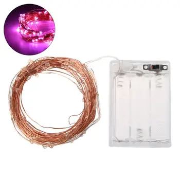 

10m String Light Battery Operated Fairy Romantic Lantern Decor For Christmas Party Wedding Buildings Valentine's Day Q0KF