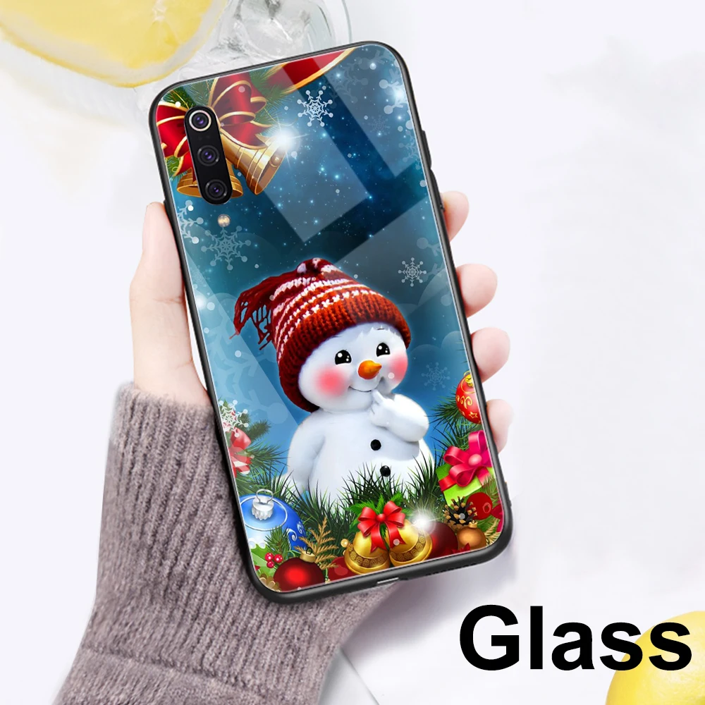 Ciciber для Xiaomi mi 9 8 9T A2 6X PocoPhone F1 mi X 2 2S Стеклянные чехлы для телефонов для Red mi Note 7 8 6 Pro Чехол С Рождеством - Цвет: 11