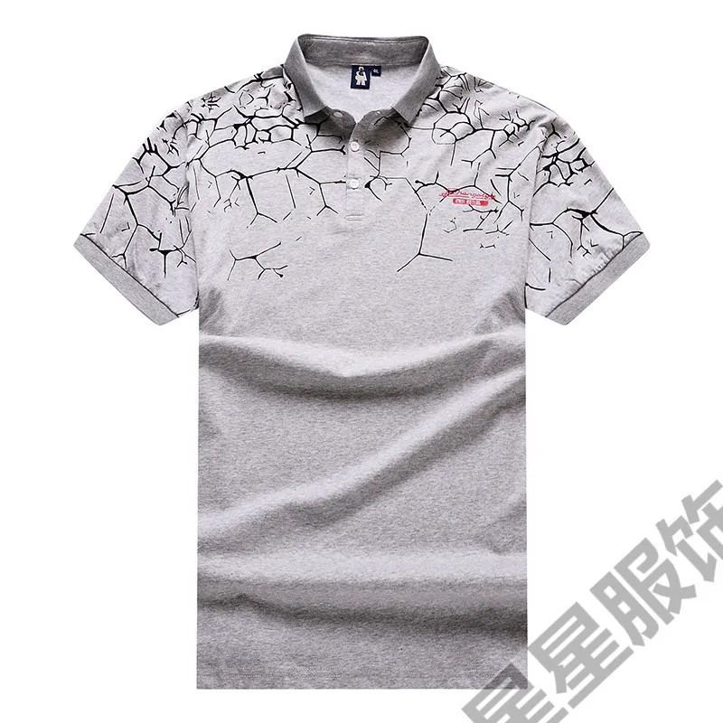 Плюс 8XL 6XL маленький отложной воротник Топ Homme Повседневная футболка с принтом короткий рукав Футболка мужская брендовая одежда облегающая хлопковая футболка