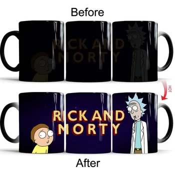 

Drop Shipping 1Pcs New 350ml Rick and Morty Color Changing Mugs Milk Coffee Ceramic Cups Best Gift for Children Friends Birthday